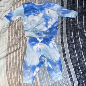 Gap blue tie dye sweatsuit